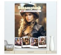 Steampunk. Faszinierend schöne Frauenportraits (hochwertiger Premium Wandkalender 2026 DIN A2 hoch), Kunstdruck in Hochglanz: Die modische Welt der Steampunk-Schönheiten