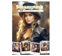 Steampunk. Faszinierend schöne Frauenportraits (Wandkalender 2026 DIN A2 hoch), CALVENDO Monatskalender: Die modische Welt der Steampunk-Schönheiten