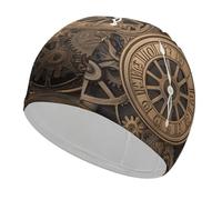 Steampunk Gears Clock cuffia da nuoto unisex adulto cuffia da nuoto antiscivolo cappello da piscina confortevole durevole facile da indossare e togliere impermeabile cuffia da nuoto mantiene i capelli
