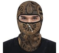 Steampunk Gears Clock Maschera protettiva estiva, protezione solare, anti-ultravioletto, maschera per tutta la testa, traspirante, copertura per la testa della moto per tutte le stagioni