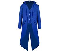 Steampunk - Giacca da uomo gotico da uomo, stile vintage, stile militare, stile militare, stile carnevale, vestito da festival, vestito da cavaliere, vestito da cavaliere