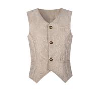 Steampunk, gilet da uomo medievale, gotico, senza maniche, per il cortile vittoriano, classico, costume da principe reale