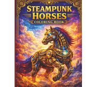 Steampunk Horses Coloring Book: Mechanical Stallions, Clockwork Pegasi and Victorian Steam Worlds