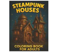 Steampunk Houses Coloring Book for Adults, Fantasy Coloring Book, steampunk houses: Coloring Book for Adults, cities, architecture, steampunk coloring ... Coloring Book, coloring book for grown ups