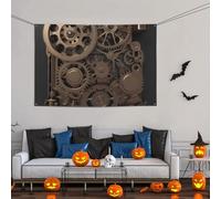 Steampunk ingranaggi meccanici grande banner cartello decorazione per feste 119 x 180 cm, sfondo personalizzato da appendere alla parete banner compleanno cortile bandiera festa sfondo fotografico per