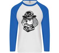 Steampunk King Charles Spaniel Cavelier Uomo L/S Baseball T-Shirt