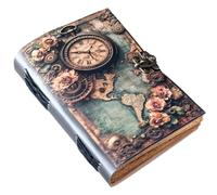 Steampunk Leather Journal for Writing Journal with Lock, Perfect for Writing, Sketching, Book of Shadows, Magic Leather Journal Handmade Adventure Journal Clockwork