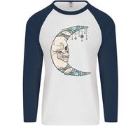 Steampunk Luna Teschio Uomo L/S Baseball T-Shirt