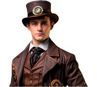 Steampunk Male (Hat) Half Body Buddy Cutout