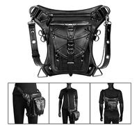 Steampunk Marsupio Pelle Uomo Donna Retro Moto Satchel Borsa da gamba Borsa