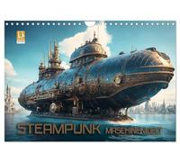 Steampunk Maschinenwelt (Wandkalender 2026 DIN A4 quer), CALVENDO Monatskalender: Fantastische Bilder futuristischer Fahrzeuge und Maschinen in einer fiktiven Welt