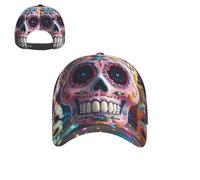 Steampunk Meccanico Ingranaggi Baseball Cap Papà Cappelli per gli Uomini Girasole Campo Tramonto Cappello Golf Regolabile Baseball Cappelli Trucker Hat, Teschio di zucchero, Taglia unica