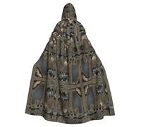 Steampunk Meccanico Ingranaggi Stampato Mantello Con Cappuccio Mantello Mantello Strega Vampiri Tristo Mietitore Diavolo Per Ragazzo Ragazza Cosplay Costume