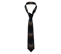 Steampunk Mechanical Butterfly Gold Wing Uomo Neckties Fantasia Cravatte Moderno Cravatta Per Completo Lavoro Festival