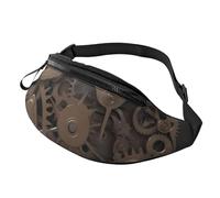 Steampunk Mechanical Gears Marsupio Trendy Marsupio Da Unisex Multifunzionale Bum Bag Per Feste Campeggio Viaggio 14X35Cm