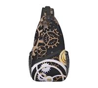Steampunk Mechanical Gears Zaino a tracolla da uomo, borsa a tracolla da viaggio per escursionismo da viaggio.
