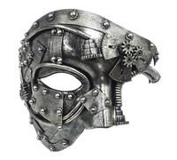 Steampunk Metal Masque - Cast Alloy Frame, Mechanical Headwear Shi | Half Face Punk Masque Steampunk Metal Masque Masque Halloween Costume Party, Phantom Of The Operas, Ball