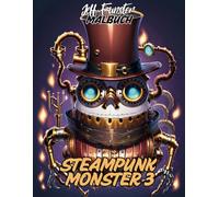 STEAMPUNK MONSTER 3: 50 beeindruckende Kreaturen im Steampunk-Stil - Kreatives Malbuch für Erwachsene & Kinder mit mechanischen Monstern, Zahnrädern & viktorianischer Ästhetik