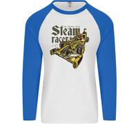 Steampunk Motorsports Auto da Corsa Uomo L/S Baseball T-Shirt