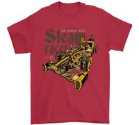 Steampunk Motorsports Auto da Corsa Uomo T-Shirt 100% Cotone