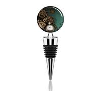 Steampunk Orologi Chiavi E Catene Tappo di Vino Metallo Decorativo Tappi di Bottiglia di Vino Eleganti Riutilizzabili A Prova di Perdite Tappi per Vino per Regali Bar Vacanze