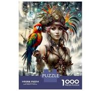 Steampunk Pirate Queen 1000 Pezzi Bundle Puzzle Puzzle Classico Cartone Premium - Anti-stress E Decorazione Murale, Regalo Per Donne, Uomini E Anziani Appassionati 70x50cm/1000pcs