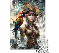 Steampunk Pirate Queen Puzzle Giochi 1000 Pezzi Regalo Per Amore E Amico Arte Interesting Puzzle Adulti Foto 52x38cm/1000pcs