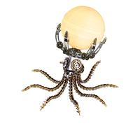 Steampunk Polpo Meccanico con Lampada Giove 1060PCS Modello in Metallo Kit FAI DA TE Staffa di Montaggio 3-Color Touch Light Home Decor