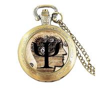 Steampunk PSI Simbolo Collana Psicologia Orologio da Tasca in Vetro Cupola Orologio da Tasca per le donne gioielli mens Catena regalo vintage antico