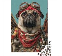 Steampunk Pug Gear Puzzle Impossibili 1000 Pezzi Decorazione Per La Casa. Rilassamento E Intelligence Per Adulti E Ragazzi Da 14 Anni 38x26cm/1000pcs