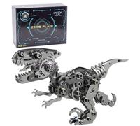 Steampunk, puzzle 3D in metallo, 160 pezzi, dinosauro meccanico Velociraptor, puzzle 3D, in metallo, decorazione fai da te, giocattolo per adulti