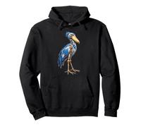 Steampunk Robot Shoebill Cicogna Uccello Meccanico Robotica Arte Felpa con Cappuccio