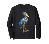 Steampunk Robot Shoebill Cicogna Uccello Meccanico Robotica Arte Maglia a Manica