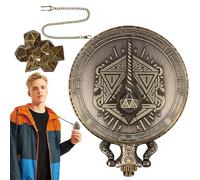 Steampunk, set di dadi da tasca, set di cubi portatili, con orologio da tasca, giocattolo a forma di cubo in metallo, 7 pezzi, piccoli cubi, accessori per uomini e donne