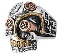 Steampunk Skull Rings for Men Women Biker Jewelry Cool Gothic Golden Sugar Skull 10 Creativo e utile Utile e attraente