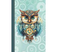 Steampunk Stunning Owl Journal: Steam punk lined notebook featuring a clockwork owl 116 pages