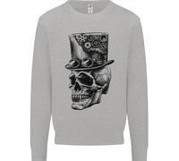 Steampunk Teschio con Top Cappello Bambini Felpa Maglione
