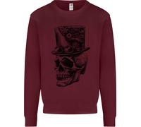 Steampunk Teschio con Top Cappello Uomo Felpa Maglione