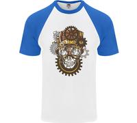 Steampunk Teschio DA UOMO S/S Baseball Maglietta