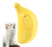 Steamy Cat Hair Brush, Banana-Shaped Electric Pet Spray Comb, ABS and TPR, Flexible Cat Cleaning Brush with Steamer, Cute and Lightweight for Cats and Dogs, Size: 6.5x10cm