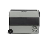 Steamy-E Dual Zone 60 Roller, Frigorifero Elettrico a Compressore con Ruote, 12/24V DC e 100-240V AC, per Congelare e Raffreddare da -20℃ a +20℃, Ideale per il Campeggio, 56 Litri, Grigio
