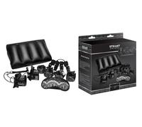 Steamy Shades Positioning Set (Set Bondage, occhio maschera, manette System con nastri in raso per letto, polso e gonfiabile posizione cuscino)