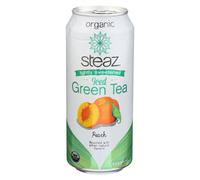 Steaz Tè Verde Leggermente Zuccherato Pesca, 16 Oz (Confezione Da 12)