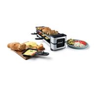 Steba RC 140 Raclette in ghisa - Piastra per griglia rivestita in ceramica senza PFAS, reversibile, 4 padelle antiaderenti, regolatore continuo, superficie grill 38,5 x 11 cm