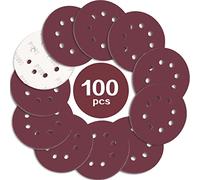 STEBRUAM 100 Pezzi Dischi Abrasivi 125mm Grana 1000, Carta Vetrata Abrasiva 8 Fori per Levigatrice Orbitale