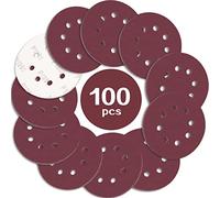 STEBRUAM 100 Pezzi Dischi Abrasivi 125mm Grana 1200, Carta Vetrata Abrasiva 8 Fori per Levigatrice Orbitale