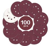 STEBRUAM 100 Pezzi Dischi Abrasivi 125mm Grana 2000, Carta Vetrata Abrasiva 8 Fori per Levigatrice Orbitale