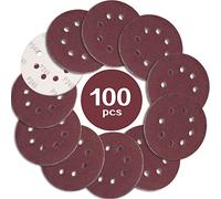 STEBRUAM 100 Pezzi Dischi Abrasivi 125mm Grana 240, Carta Vetrata Abrasiva 8 Fori per Levigatrice Orbitale
