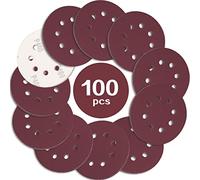 STEBRUAM 100 Pezzi Dischi Abrasivi 125mm Grana 400, Carta Vetrata Abrasiva 8 Fori per Levigatrice Orbitale