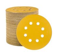 STEBRUAM 100 Pezzi Dischi Abrasivi da 125 mm Fogli di Sabbia a Disco 220 Graniglie Carte Abrasive 8 Fori Levigatura Carta Vetrata Smerigliatrice a Grana Grossa Cuscinetti per Levigatrice Orbitali